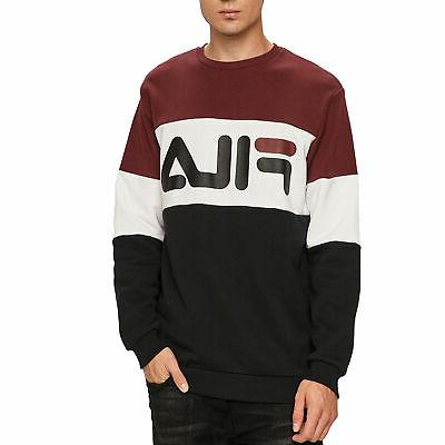 felpa girocollo uomo straight blocked crew bordeaux