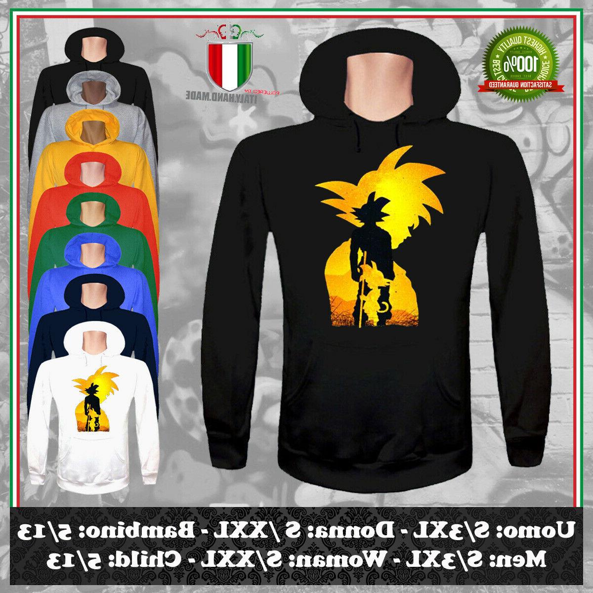 felpa goku sunset ispirato sayian dragon ball