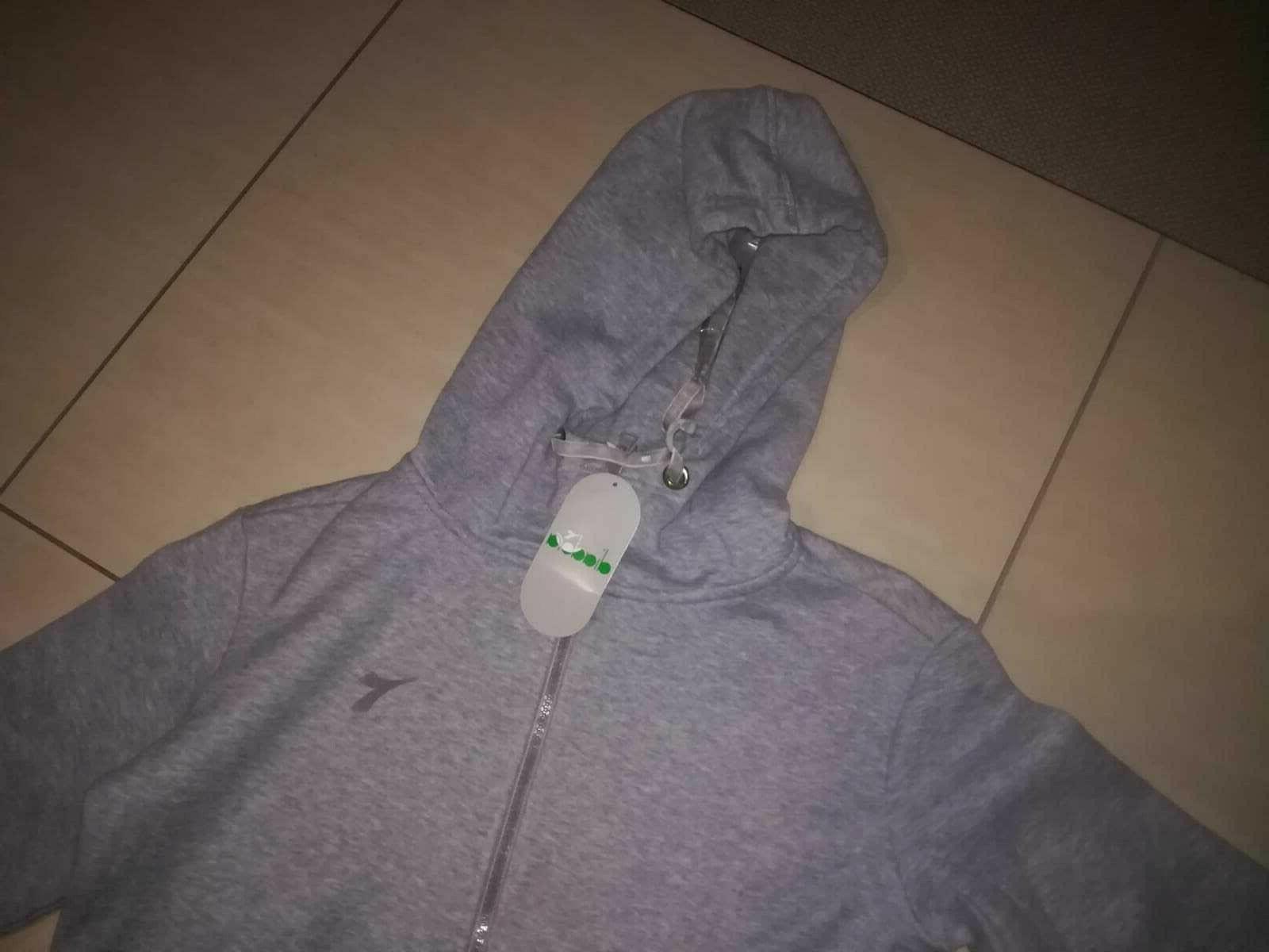 felpa grigia donna m l xl nuova