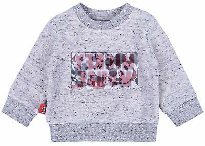 felpa grigia melange con ologramma di mickey