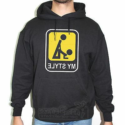 felpa hoodie my style omini gialli posizione