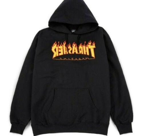 felpa hoodie sweatshirt thrasher flame replica taglia