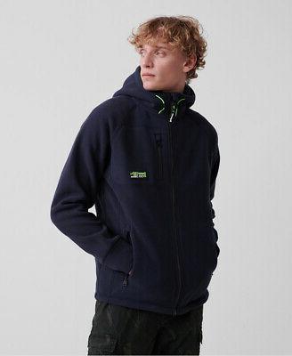 felpa in pile con cappuccio e zip