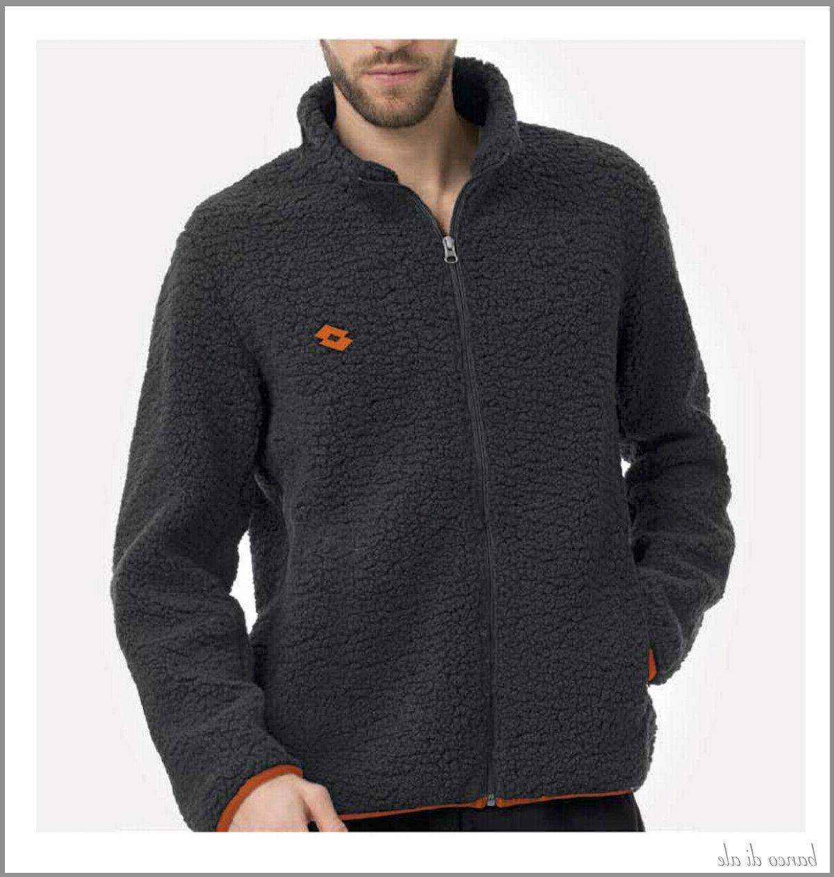 felpa in pile da uomo con zip