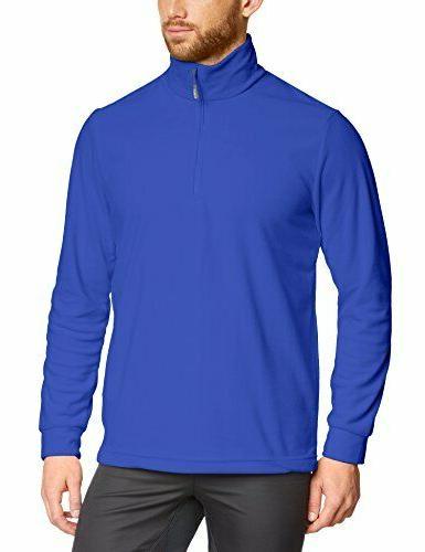 felpa in pile uomo blu royal senza