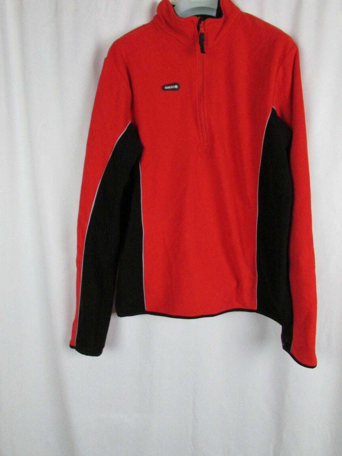 felpa in pile uomo colore rosso nero