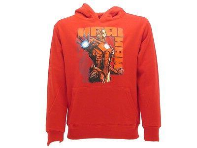 felpa iron man avengers bambino rosso maglia