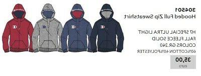 felpa junior zip lunga e cappuccio 304501