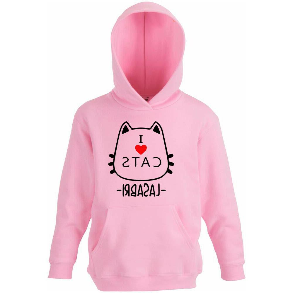 felpa lasabrigamer i love cats unisex cappuccio