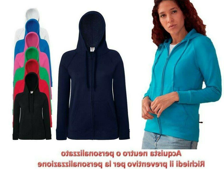 felpa leggera cotone donna con cappuccio e
