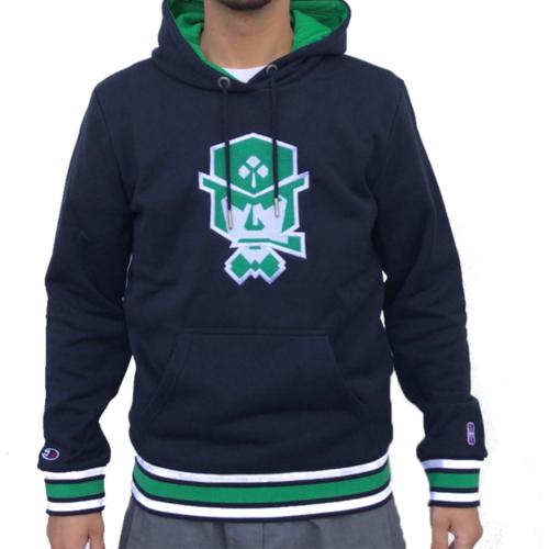 felpa logo ricamato verde da uomo