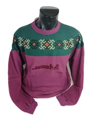 felpa maglia girocollo tg s bordeaux vintage