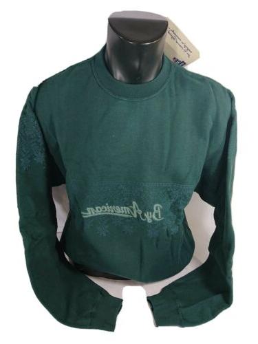 felpa maglia girocollo tg xl verde vintage