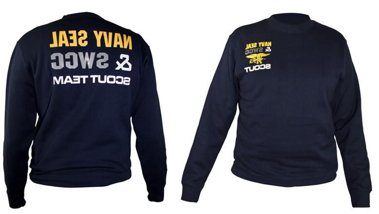 felpa maglia militare blu girocollo navy seals