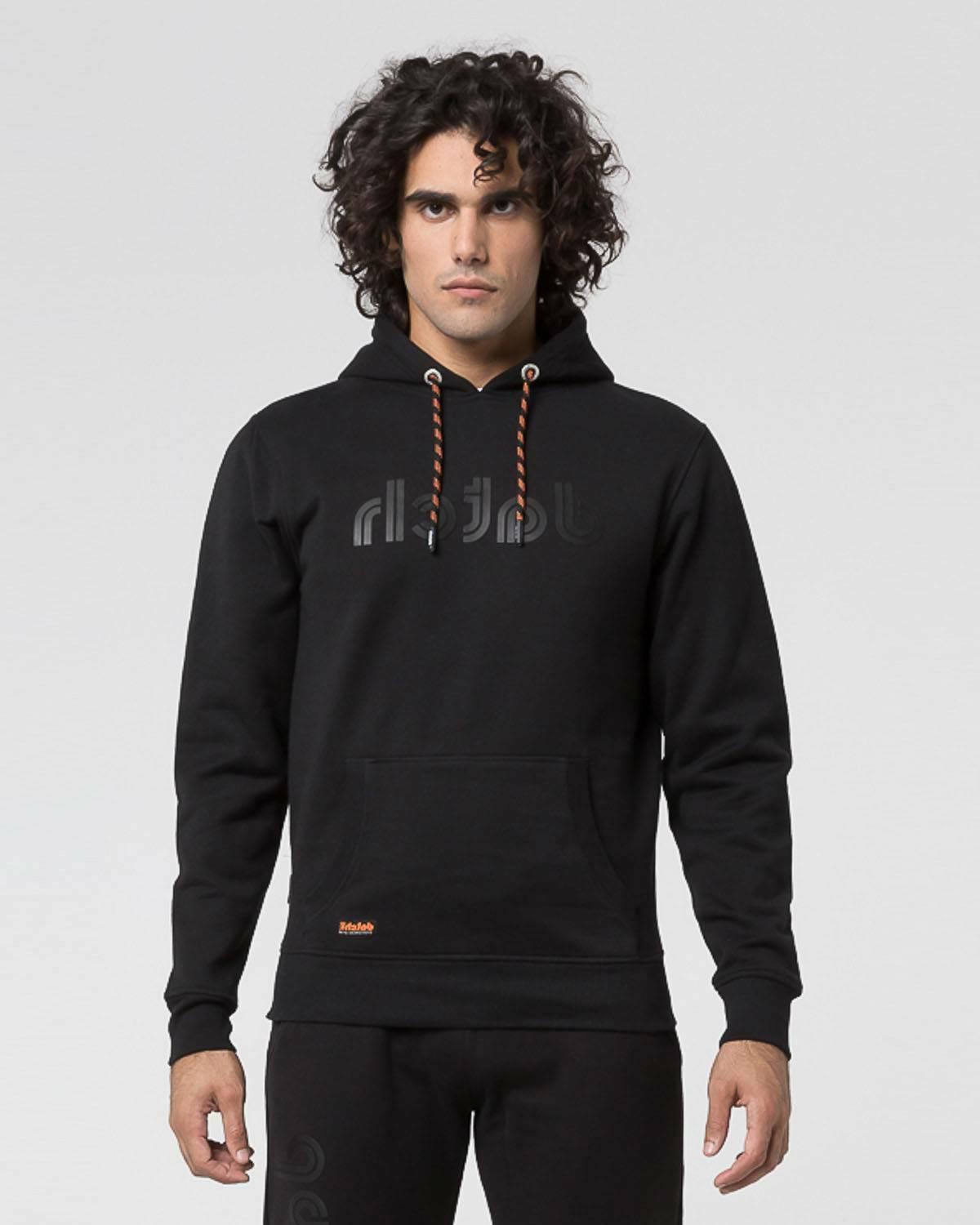 felpa maglia sportiva uomo chiusa cappuccio invernale