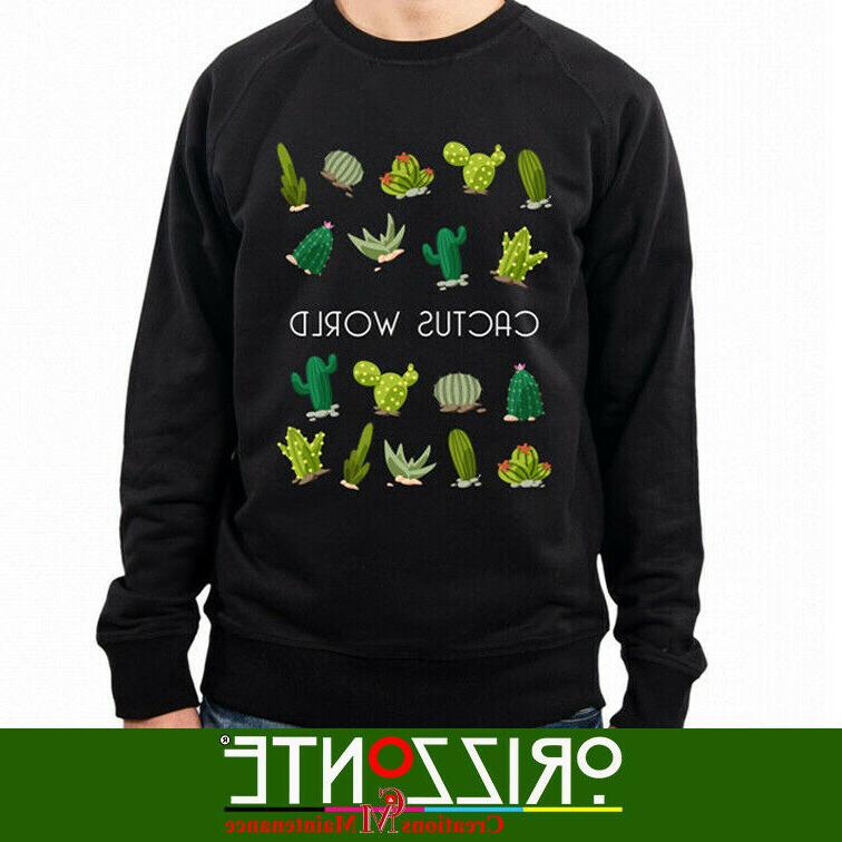 felpa manica lunga uomo donna cactus world