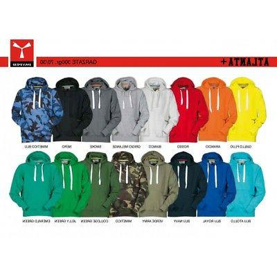 felpa manica reglan atlanta uomo con cappuccio