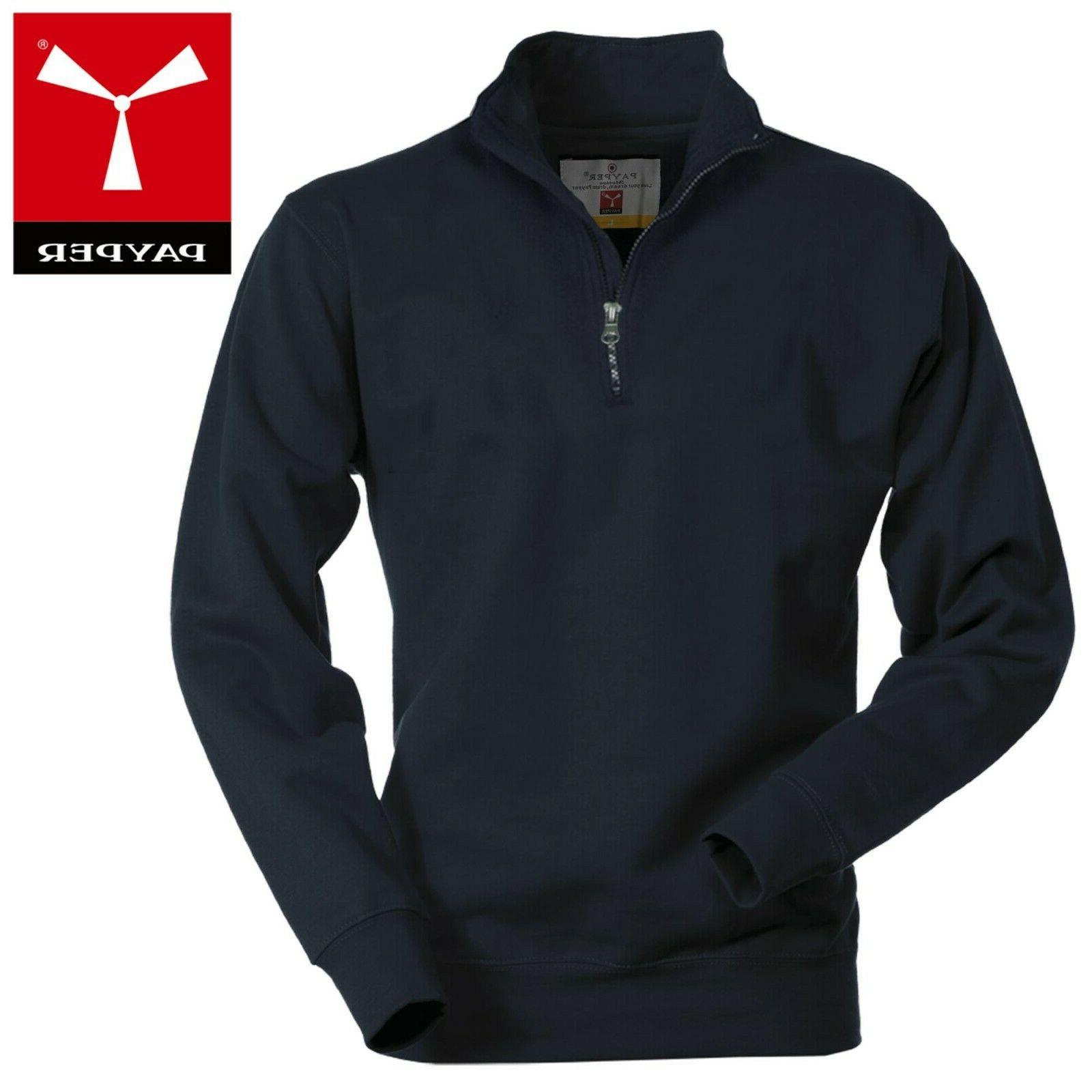 felpa mezza zip cotone blu navy maglia