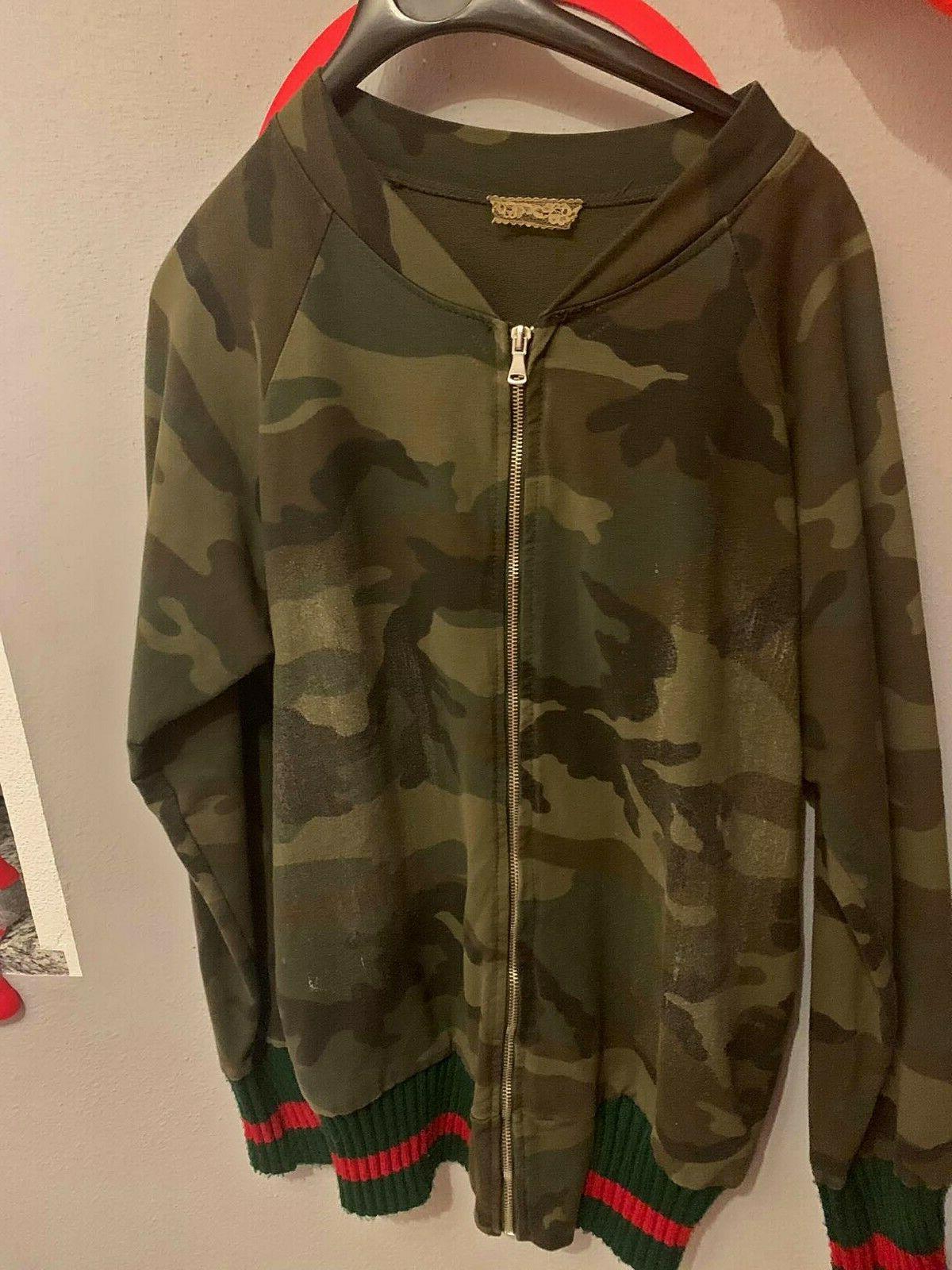felpa militare con zip senza cappuccio con