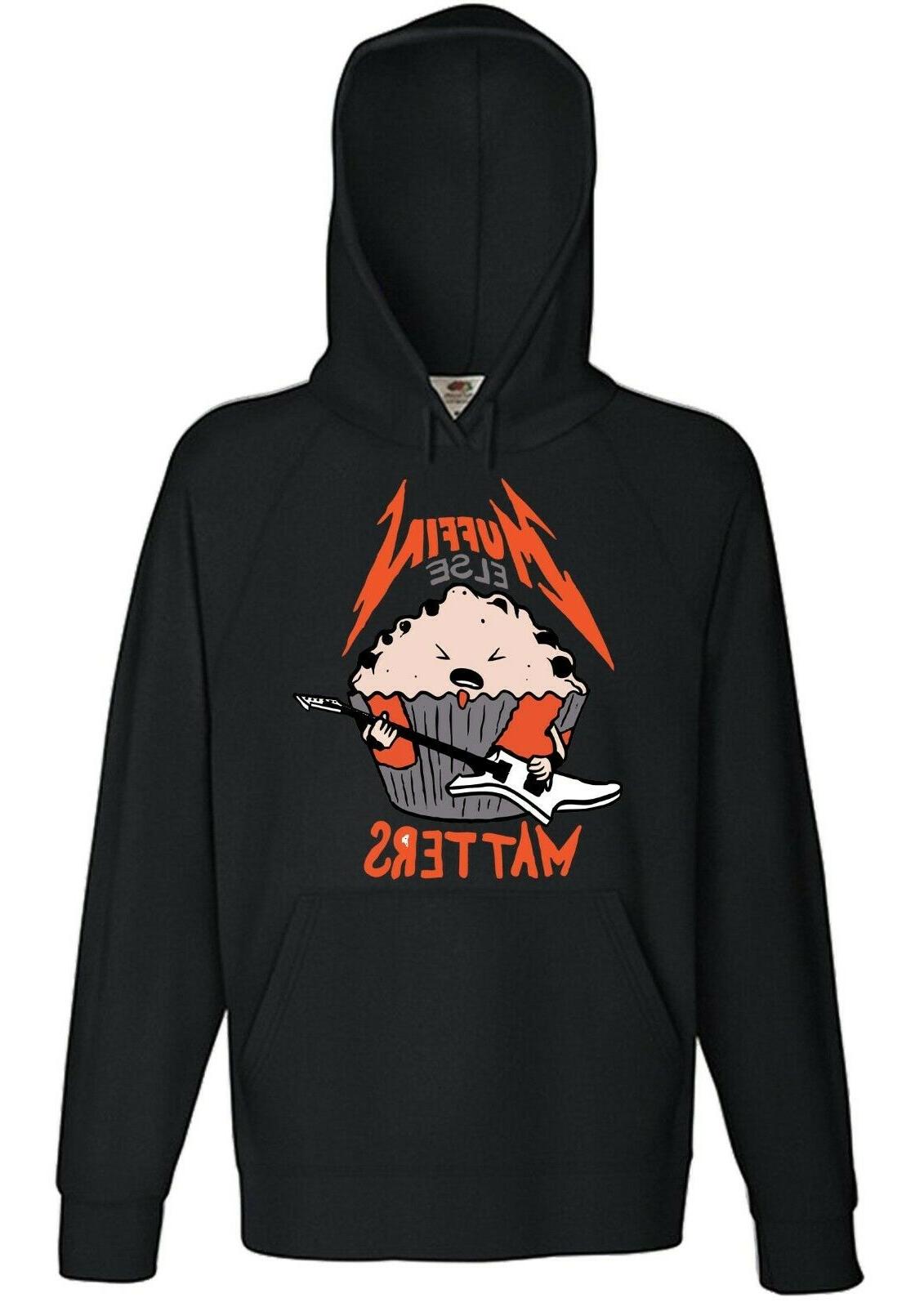 felpa muffin rock metal trash divertente nera