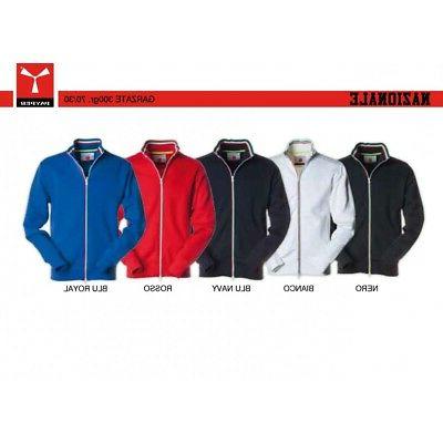 felpa nazionale uomo full zip con dettaglio