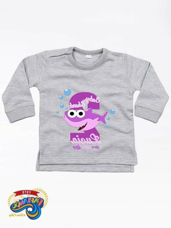 felpa neonato neonata compleanno complimese baby shark