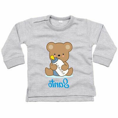 felpa neonato personalizzata con nome baby bear