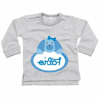 felpa neonato personalizzata con nome cagnolino
