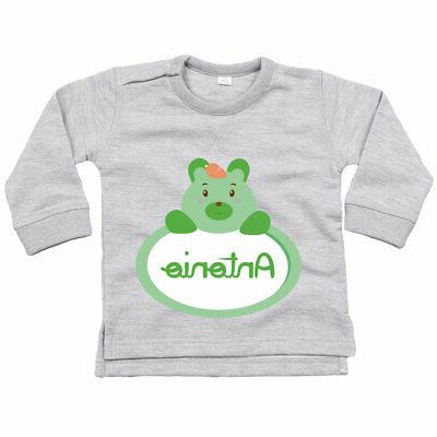 felpa neonato personalizzata con nome castoro