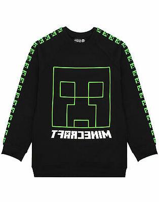 felpa nera di creeper viso boy