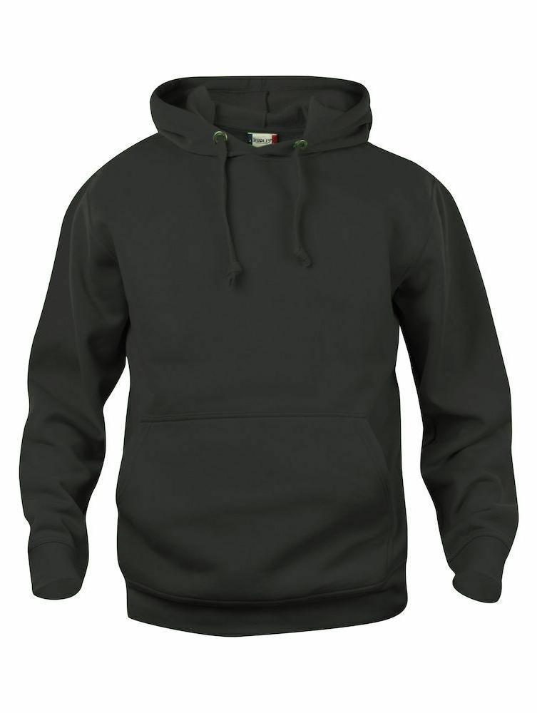 felpa nera unisex uomo donna basic hoody