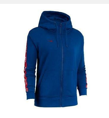 felpa nsw zip w azzurro rosso ar3056