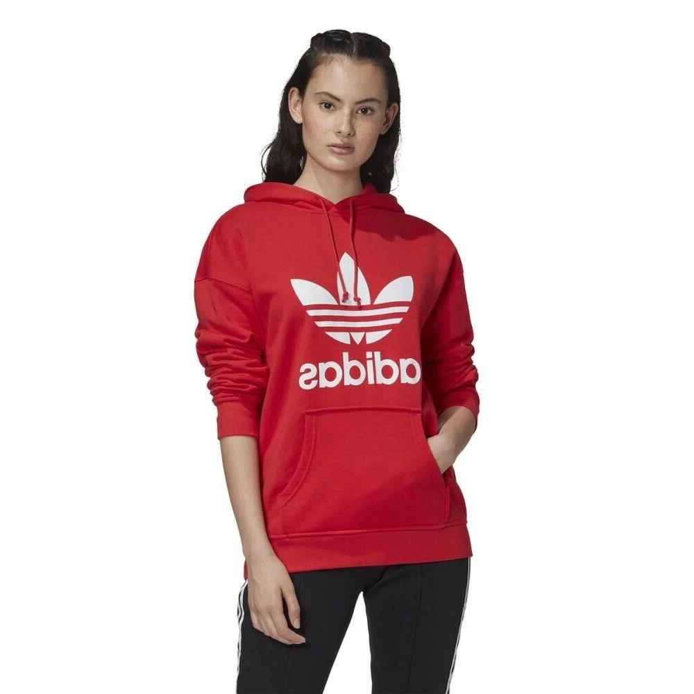 felpa originals donna con cappuccio trefoil fm3298