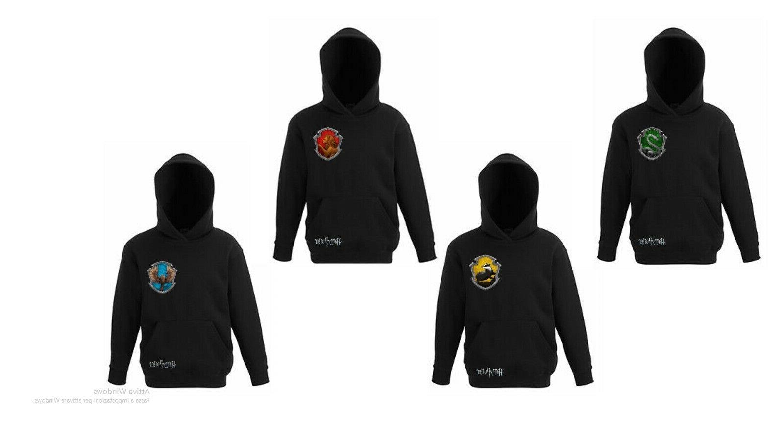 felpa pesante con cappuccio classi harry potter