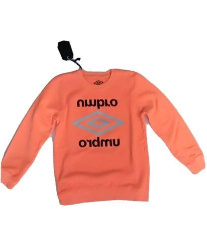felpa ragazzo 16 anni girocollo arancio fluo