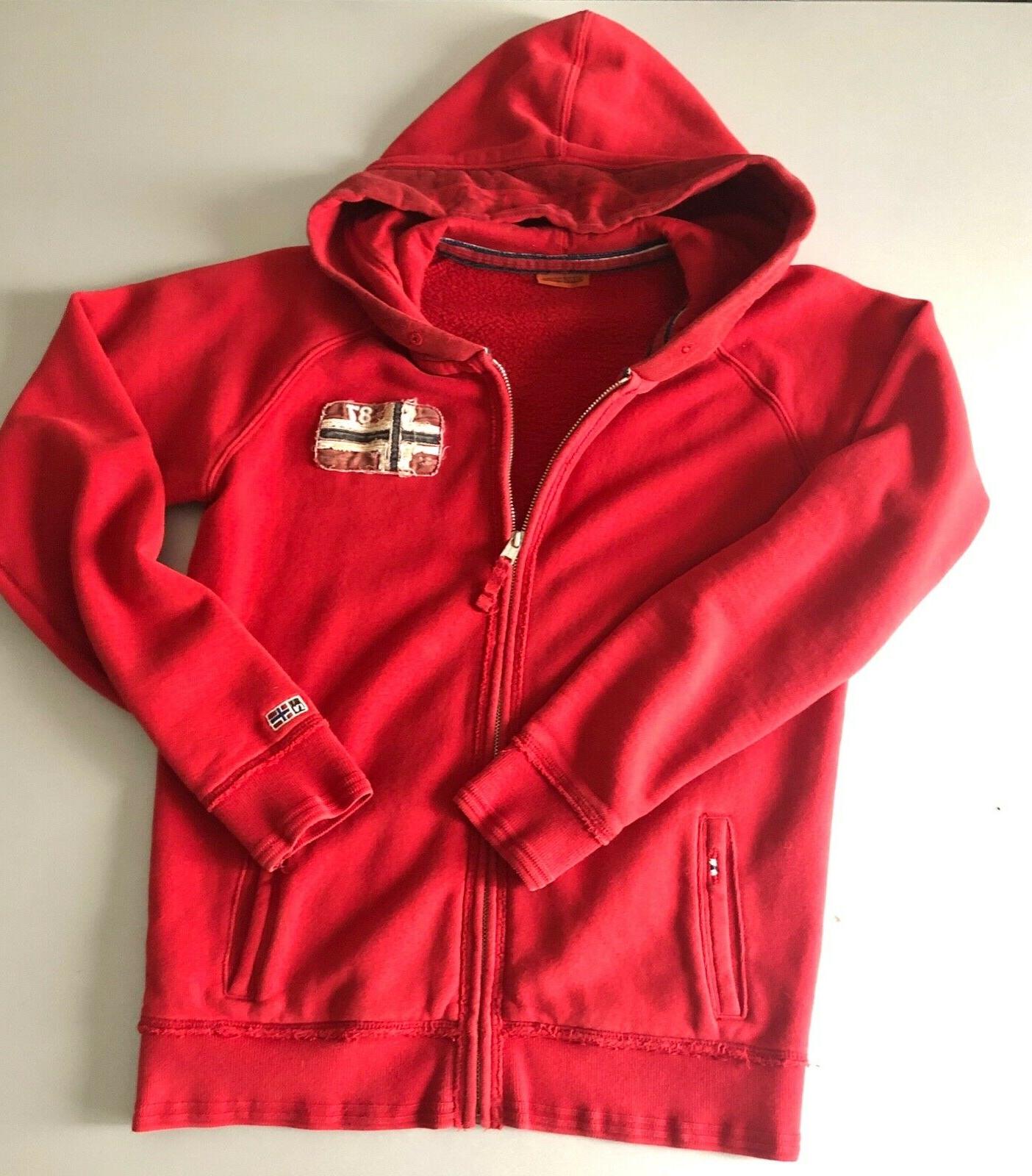 felpa ragazzo zip col rosso tg 14