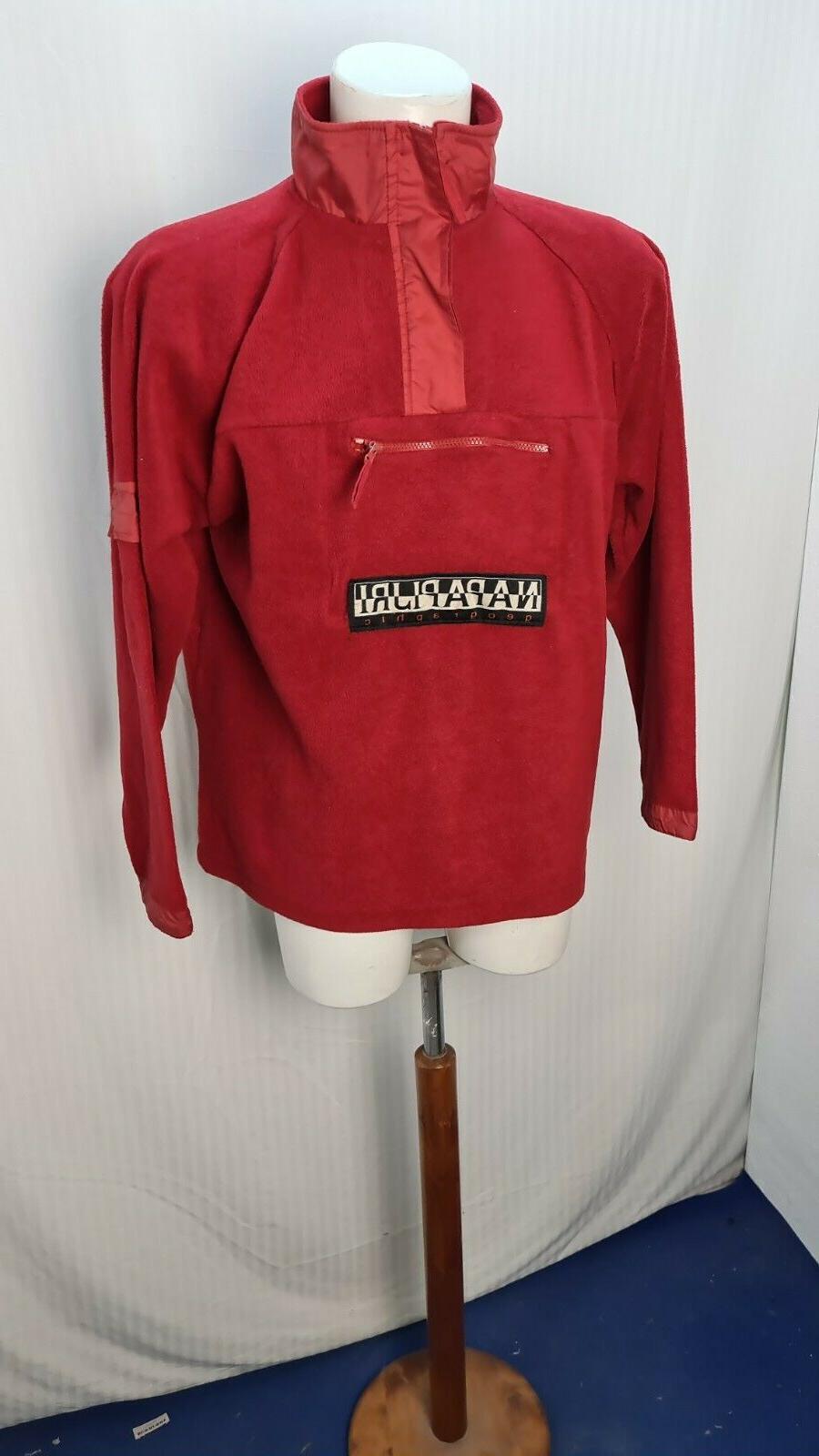 felpa rosso in nylon manca la taglia