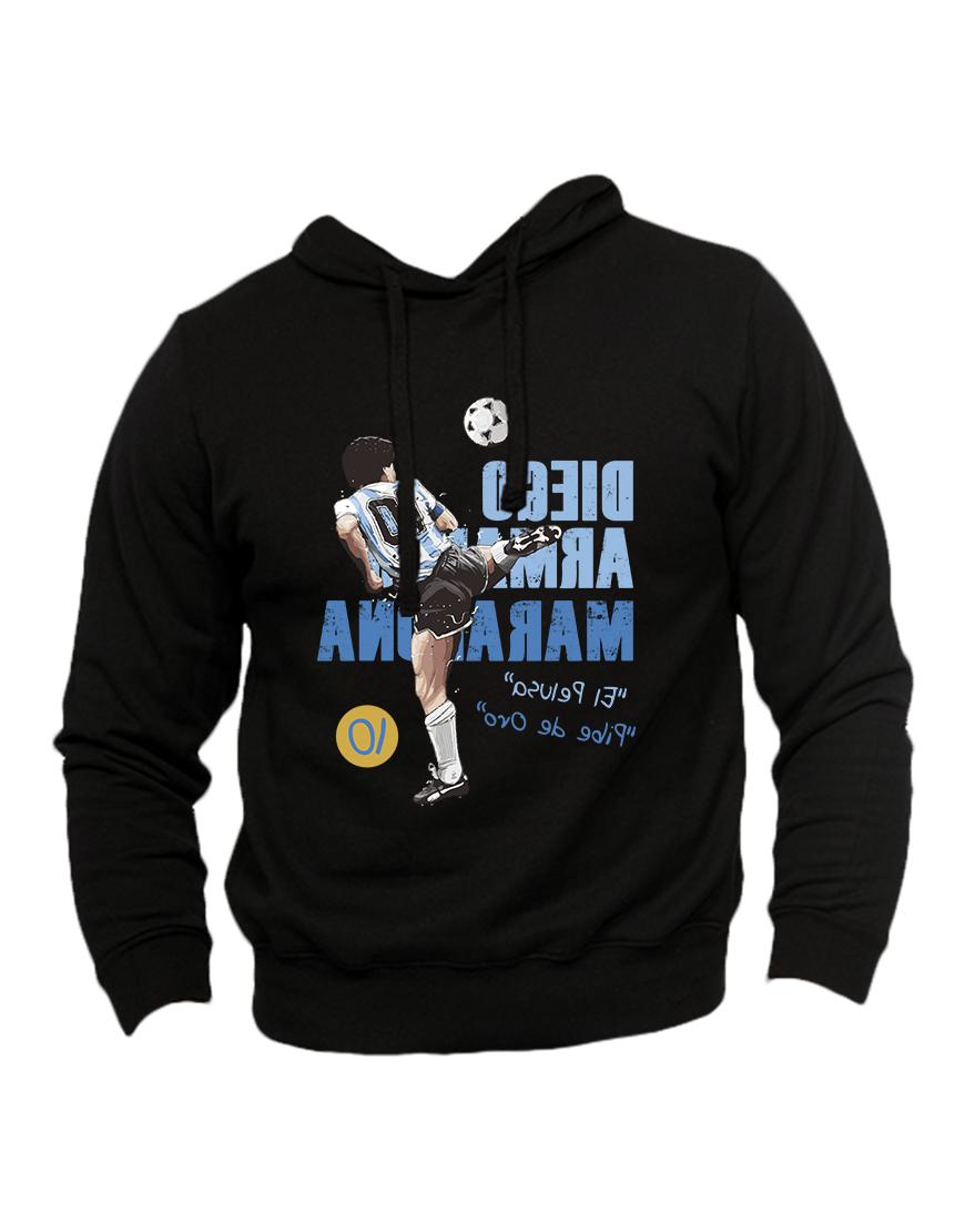 felpa senza tascone diego armando maradona calcio