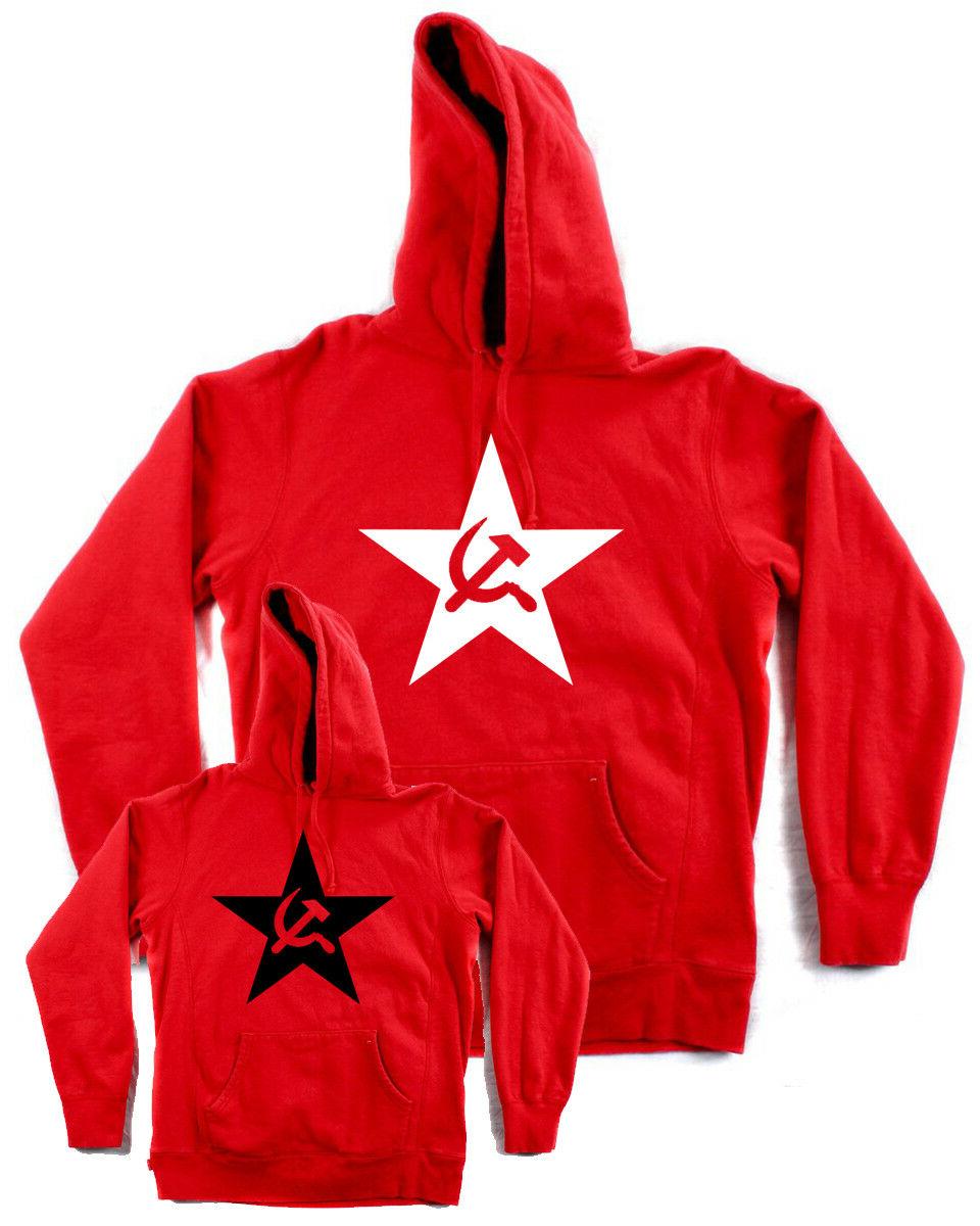 felpa stella comunista unisex rossa con tascone