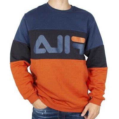 felpa straight blocked crew 681255 a817 blu