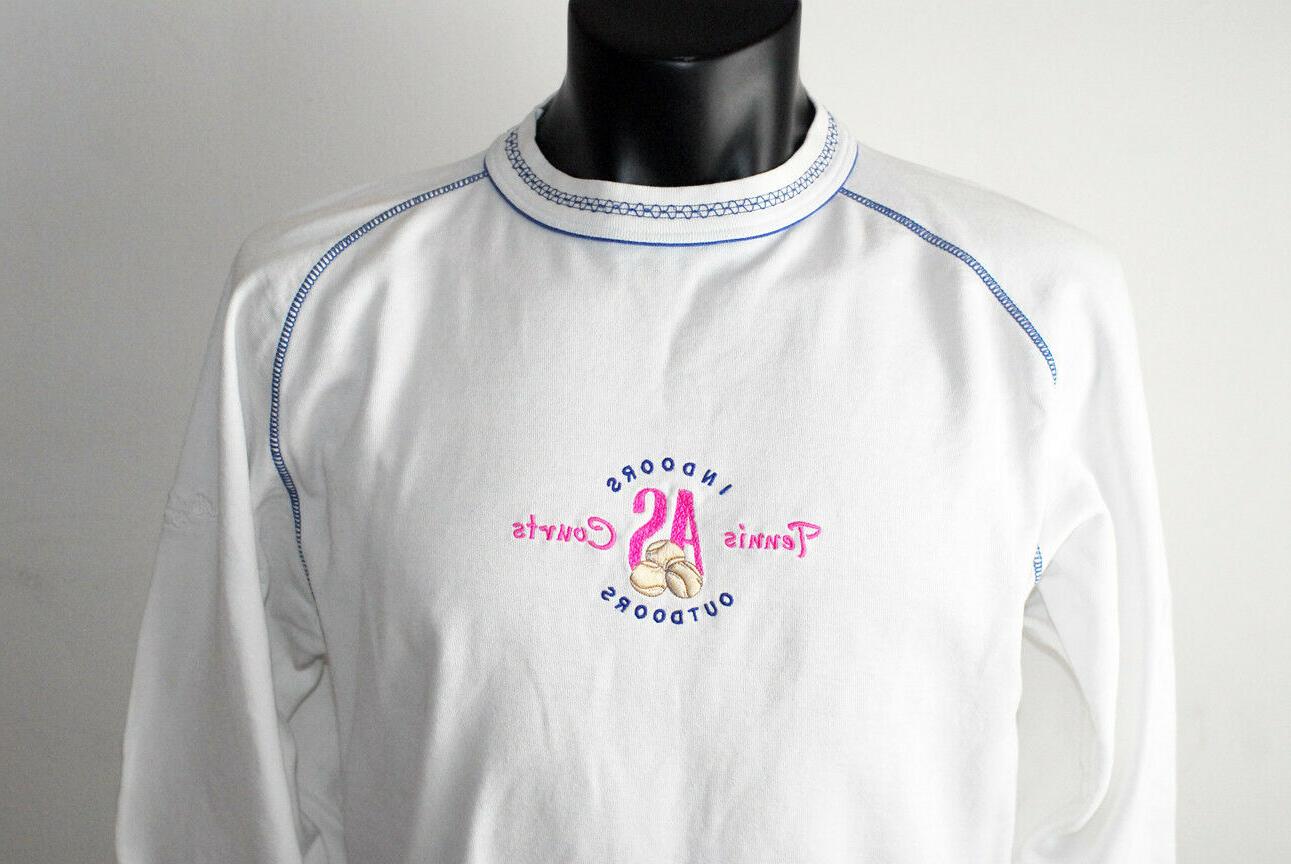 felpa tennis uomo vintage taglia l bianco