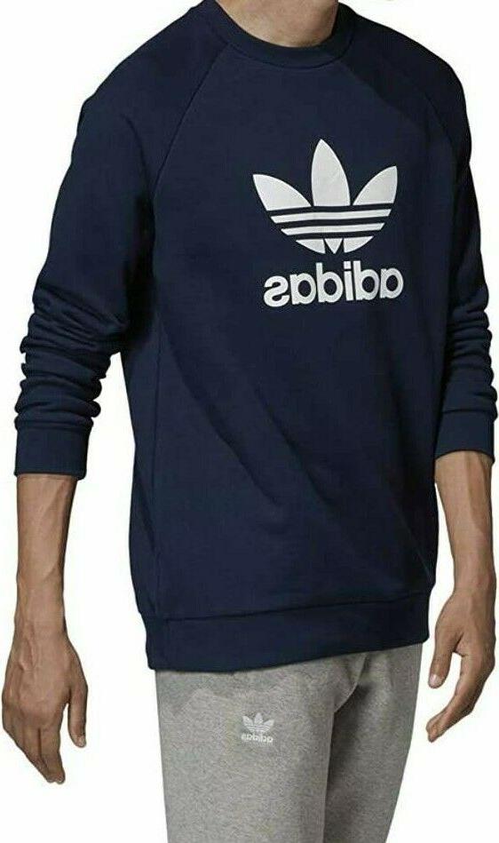 felpa trefoil crew ed5948 uomo ragazzo
