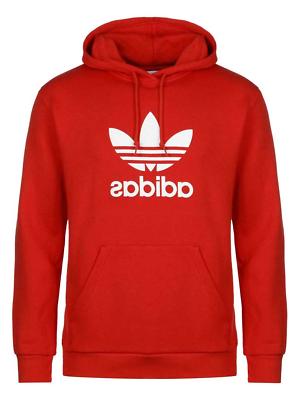 felpa trefoil hoodie uomo donna rosso garzate