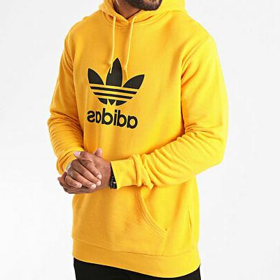 felpa trefoil warm up hoodie yellow gd9923