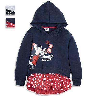 felpa ufficiale con cappuccio stampa minnie mouse