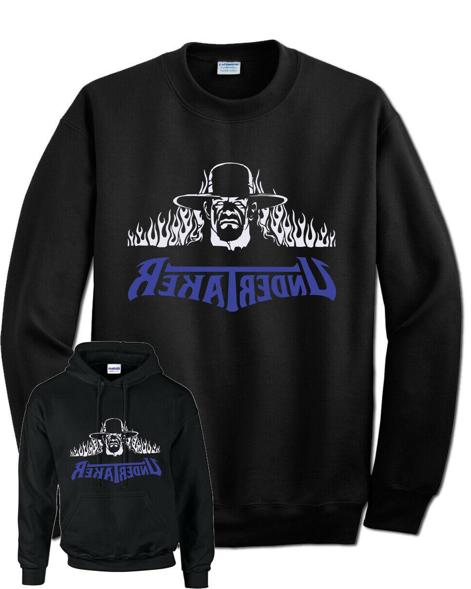 felpa undertaker wrestling con cappuccio e senza
