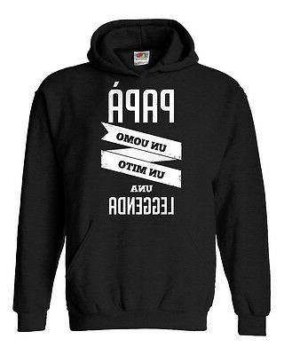 felpa unisex papa uomo mito leggenda con