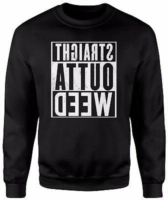felpa unisex straight outta weed felpa invernale