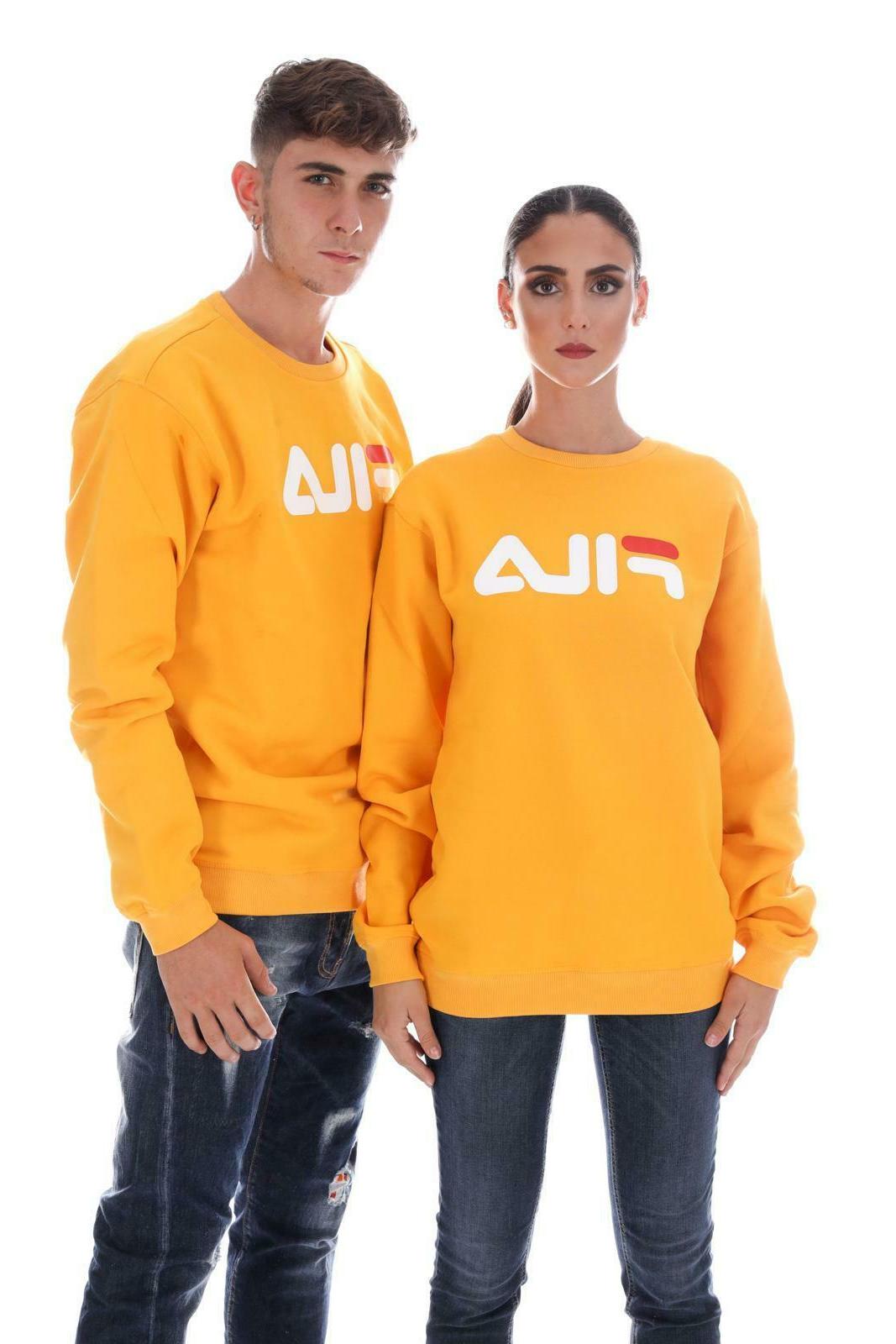 felpa uomo 681091 giallo yellow girocollo cotone