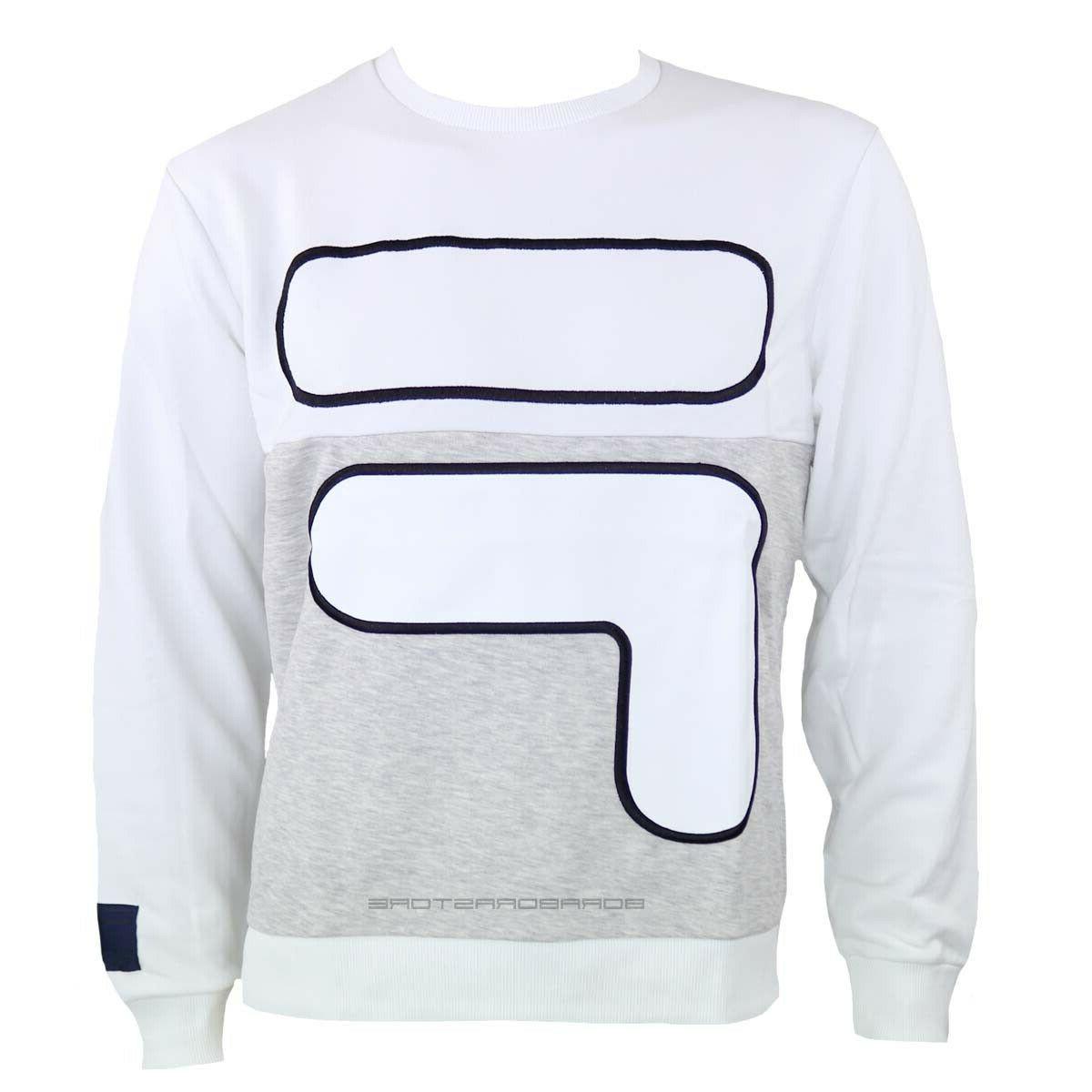 felpa uomo 683186 bianco grigio originale